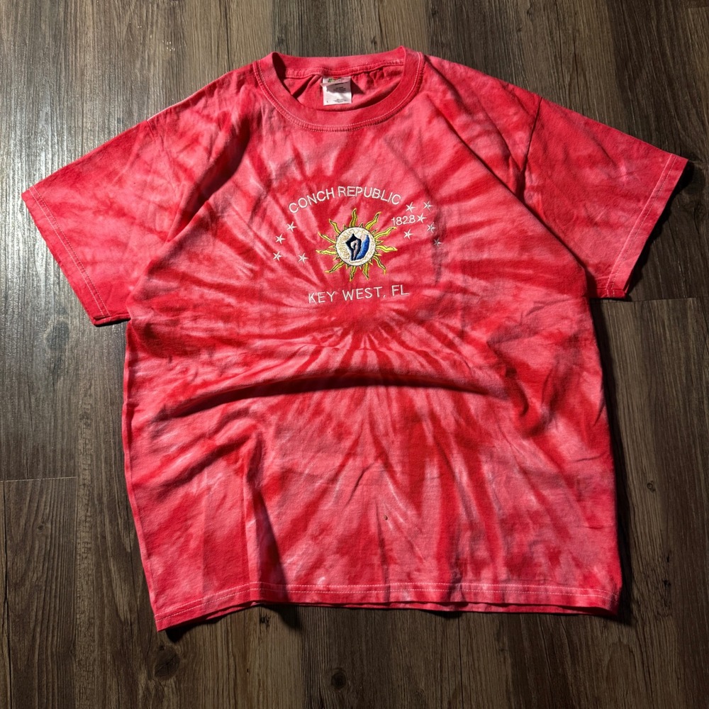 Conch Republic Key West FL Tie Dye T-Shirt Mens Size L‎